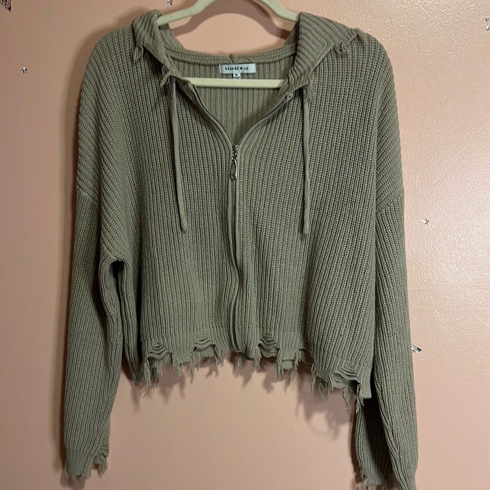 Cropped Hoodie Full Zip